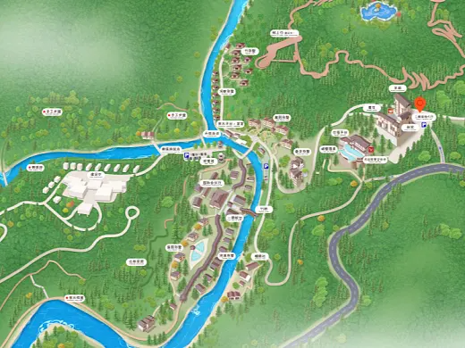 兴山结合景区手绘地图智慧导览和720全景技术，可以让景区更加“动”起来，为游客提供更加身临其境的导览体验。